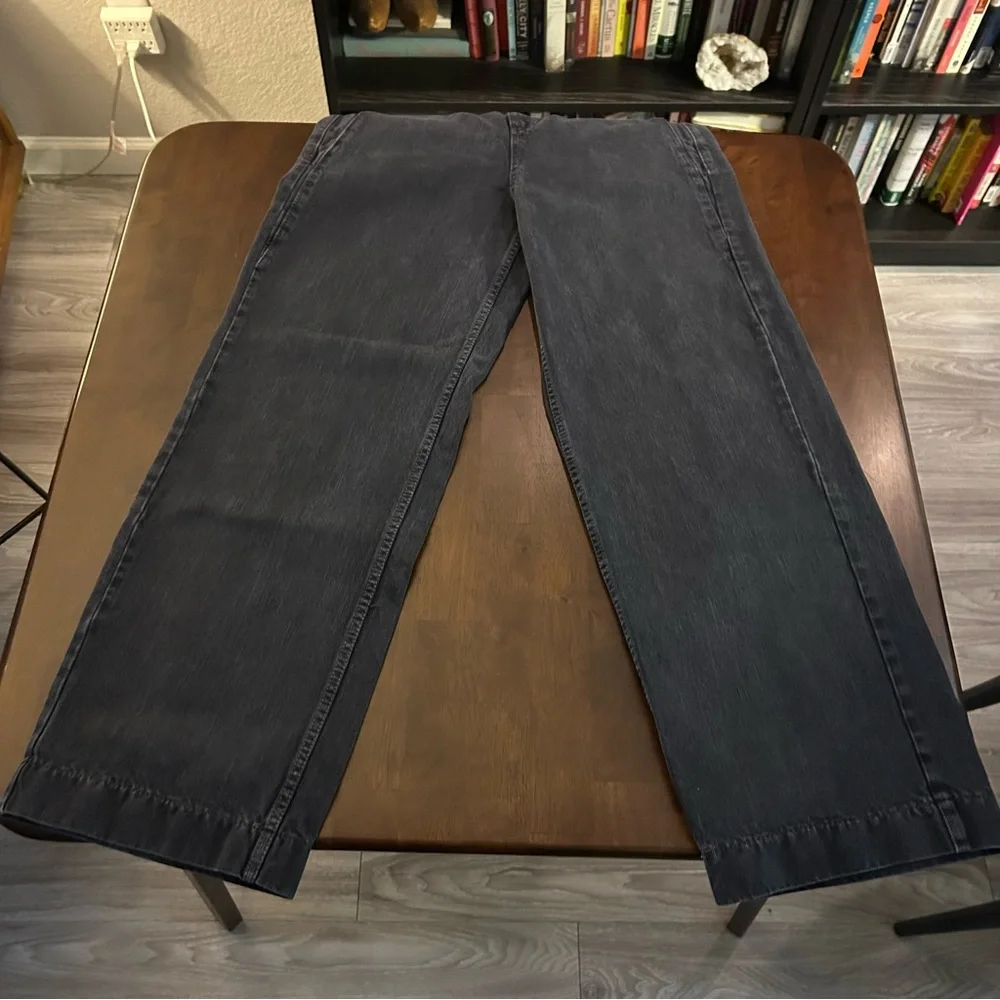 NWT Moia curved dyed denim black wide leg pant size S - Picture 12 of 16
